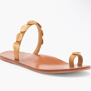 BEEK Ruby Leather Slide Sandals in Honey Tan 10 NWT